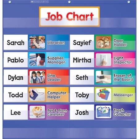 Scholastic Teaching Resources POCKETCHART, CLASS, JOBS, BLUE SHS0545114802